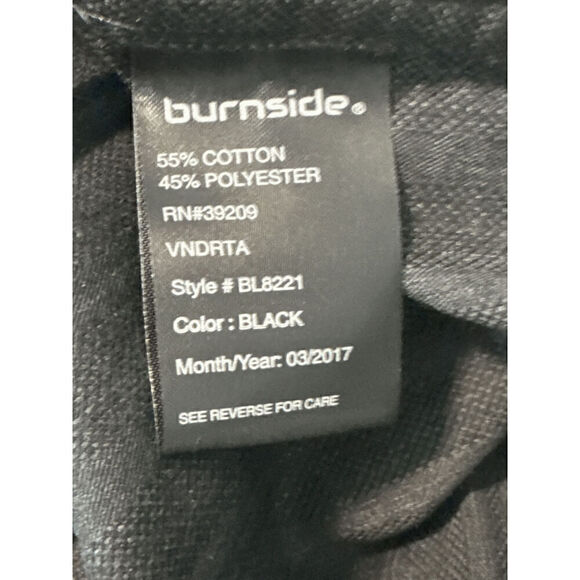 Burnside Black Cotton Long Sleeves Button-Down Shirt Large - Picture 6 of 7